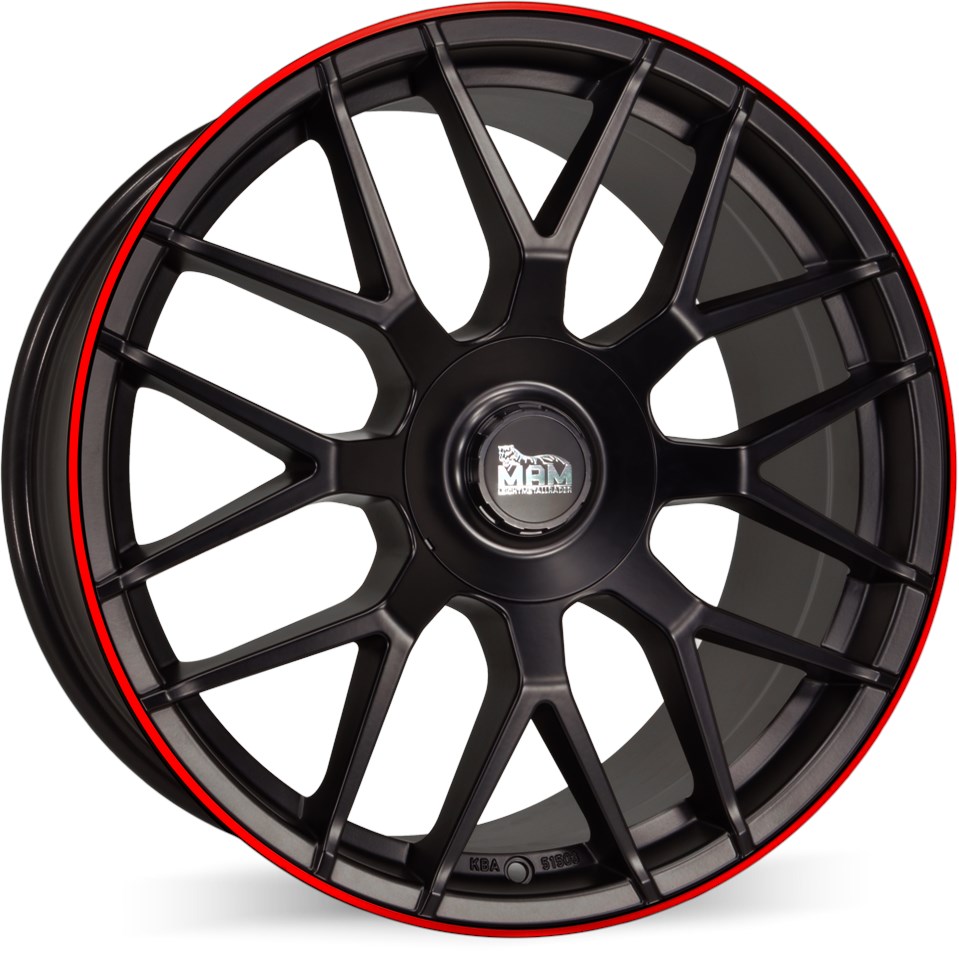 MAM GT1 ZWART MAT ROOD 4250084656839